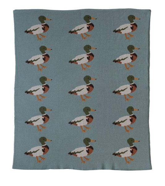 Cotton Knit Duck Baby Blanket